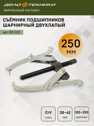 Изображение товара Съемник подшипников шарнирный двухлапый 250 мм, Дело Техники, 815025