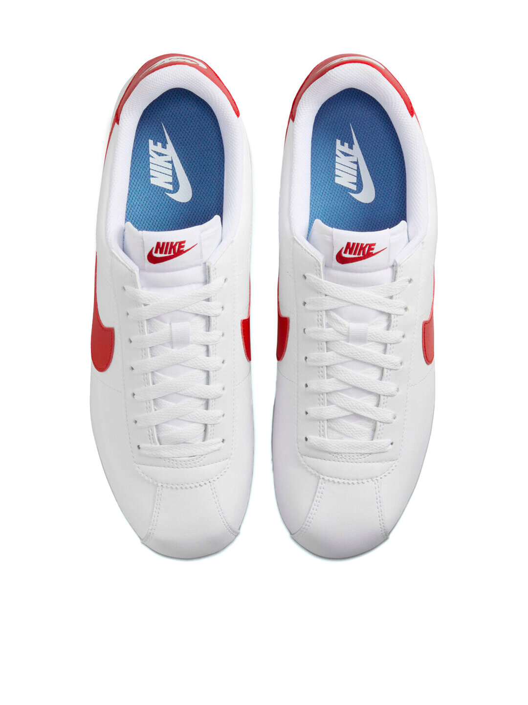 Кроссовки NIKE Cortez, размер 12.5 US, белый/красный/голубой — фото 1