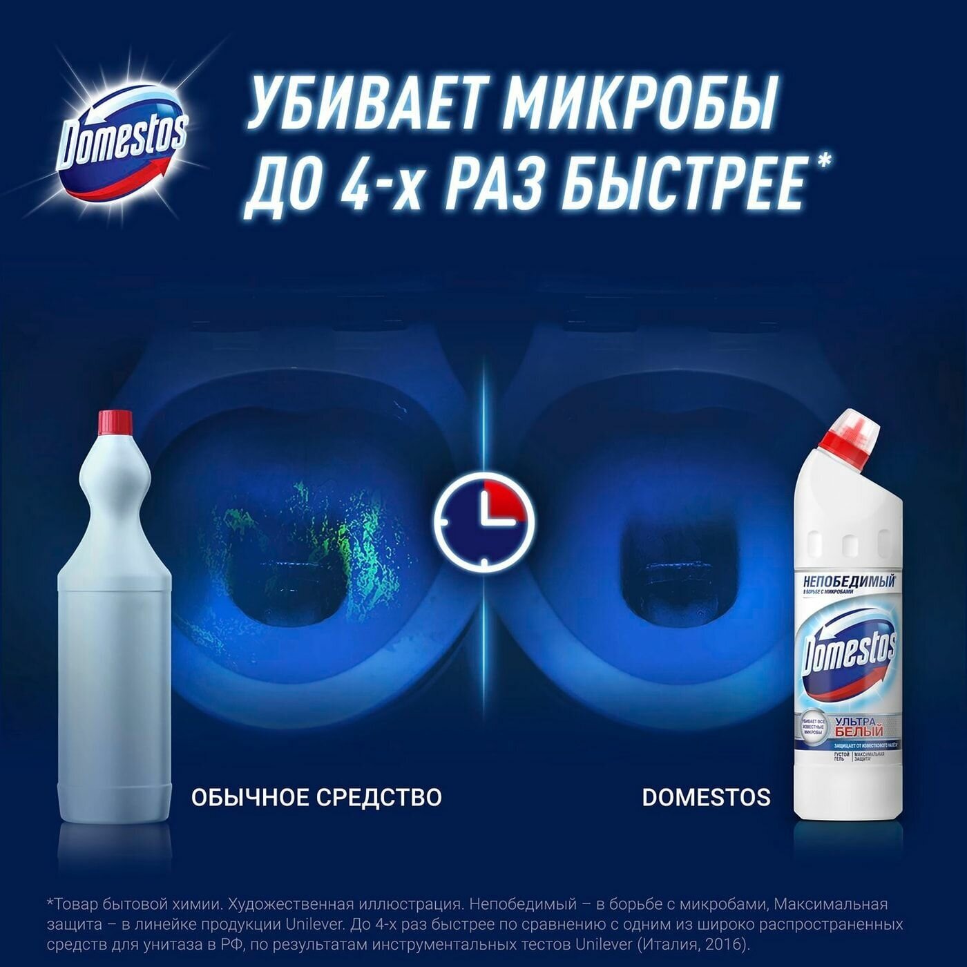 Чистящее средство Domestos "Ультра белый", гель, для унитаза, 750 мл - фотография № 13