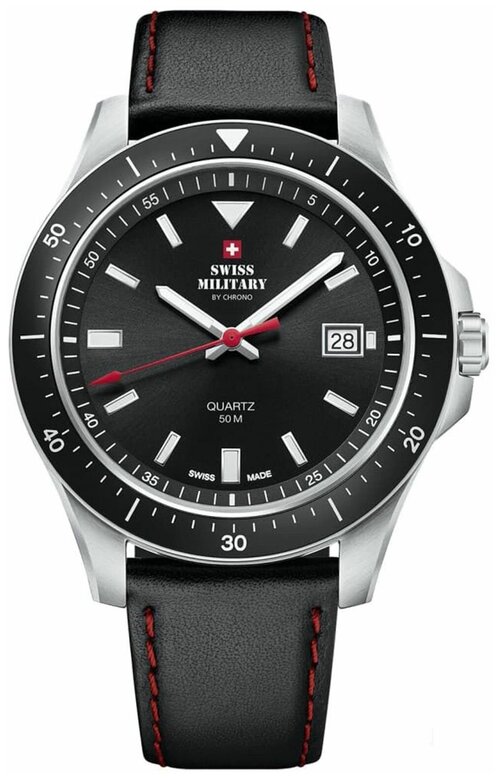 Наручные часы SWISS MILITARY BY CHRONO Quartz SM34082.04, черный