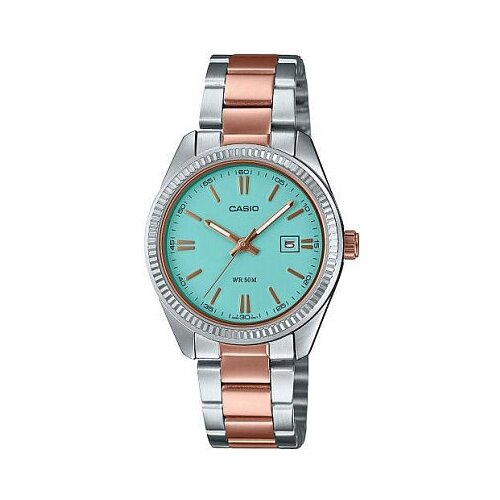 Наручные часы CASIO Collection LTP-1302PRG-2A, голубой, серебряный наручные часы casio ltp 1302prg 2a