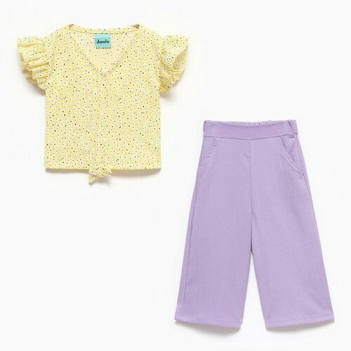 Комплект одежды Bebus, размер 16, желтый, фиолетовый