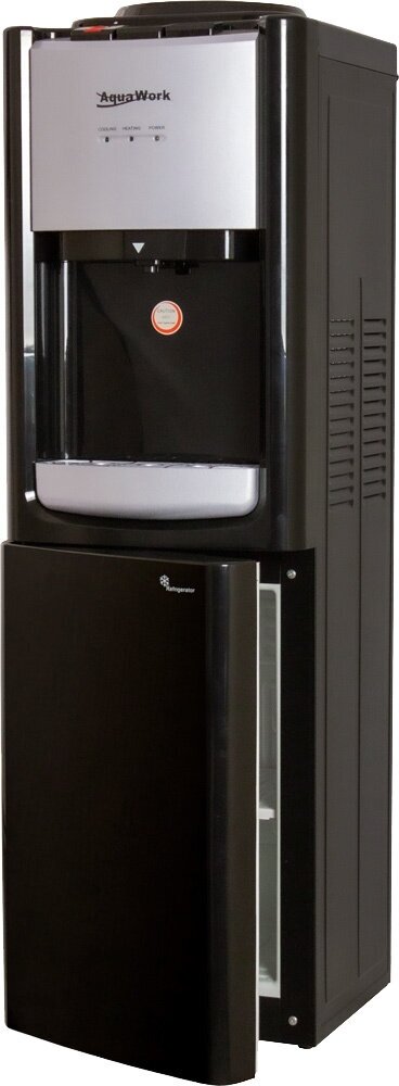 Кулер для воды Aqua Work TY-LWYR33B / черный / нагрев / компрессорное охл / холодильник 17 л - фотография № 1