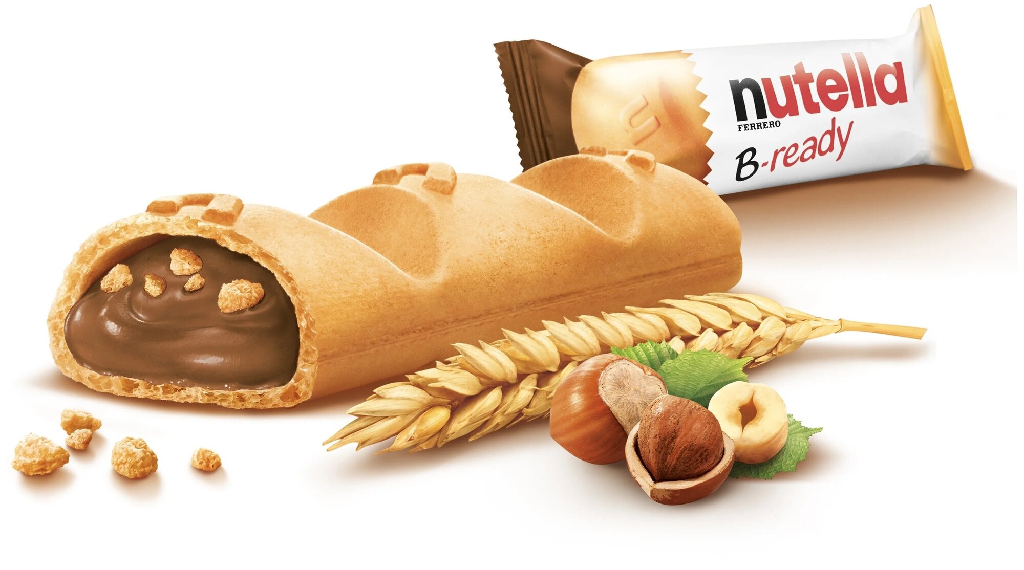 Бисквитные батончики Ferrero Nutella B-ready (Польша), 44 г - фотография № 2