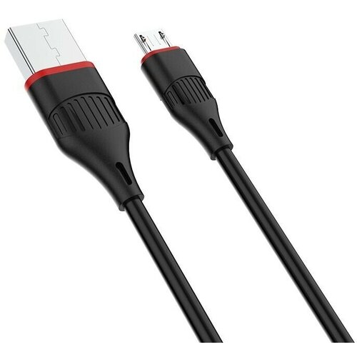 Кабель USB - MicroUSB Borofone BX17, черный кабель usb borofone bx17 для microusb 2 4a длина 1 метр белый