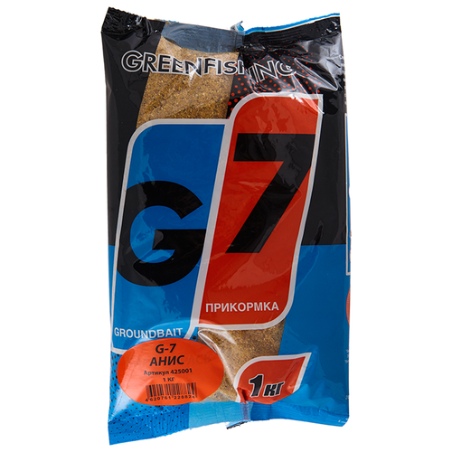 prikormka greenfishing zima g 7 motyl ready 350gr Прикормка G-7 Анисовый микс, 1000 г, 1000 мл, , аромат анис, желтый