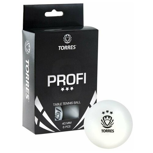 Мячи для настольного тенниса TORRES Profi 3* бел.