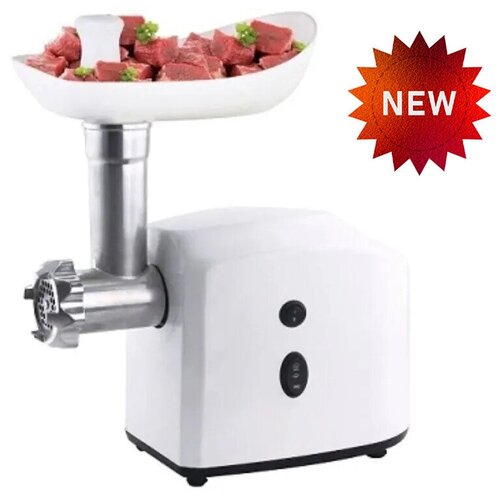 Мясорубкамясорубка электрическая для фаршабелая1600Втфункция реверс3 диска нарезкинасадки для кеббеколбассосисокдомашняя мясорубка 488800₽