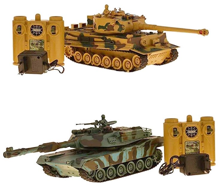 Zegan Радиоуправляемый танковый бой (Abrams M1A2PK США + GERMAN TIGER Германия) 2.4GHz - ZG-99823
