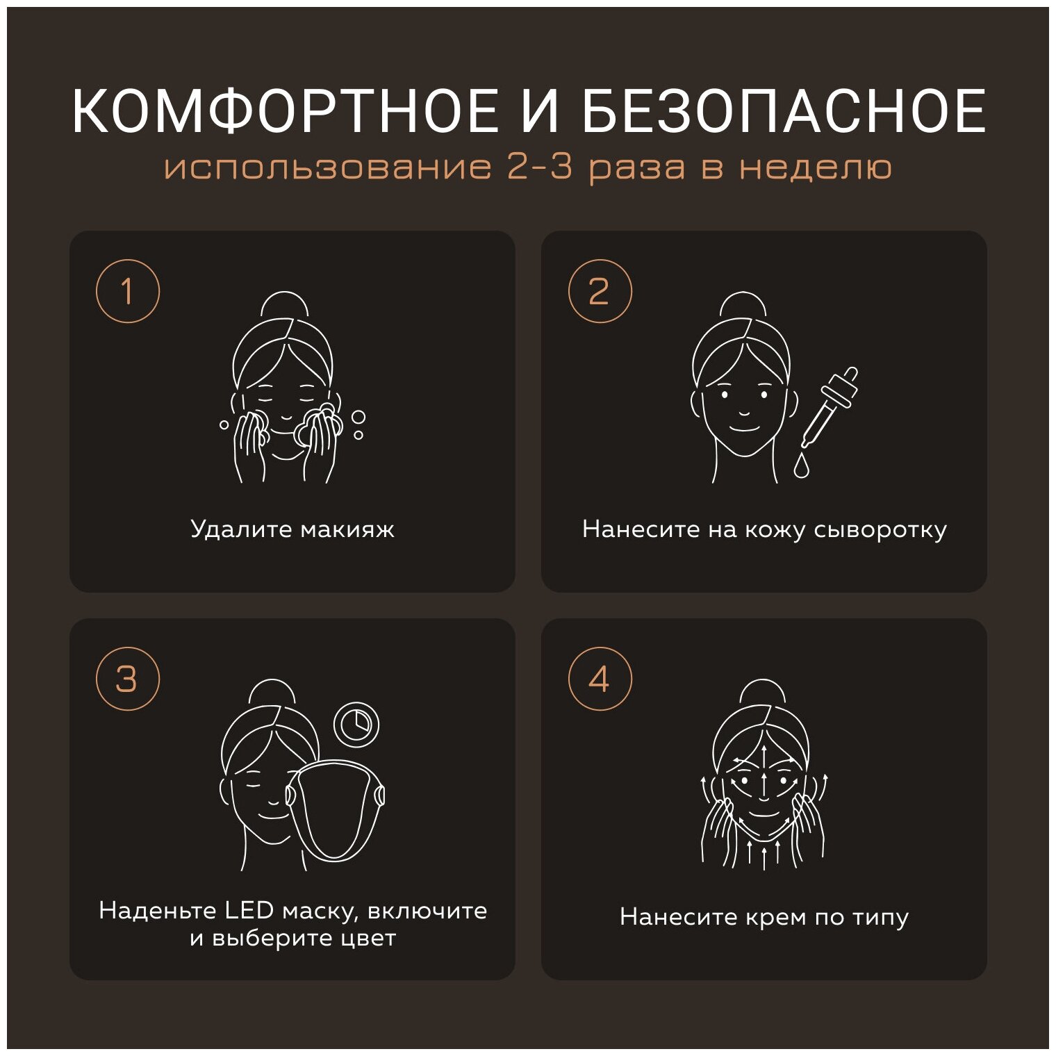 Gezatone, Светодиодная маска для омоложения лица и шеи, LED маска против морщин и воспалений, m1040 - фотография № 12