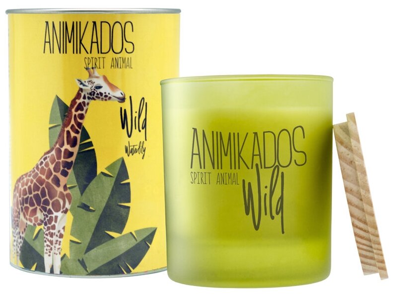 Свеча ароматическая в стекле Ambientair Giraffe Водная лилия Wild VV040WLAW