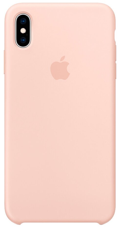 Чехол Apple силиконовый для iPhone XS Max, розовый песок