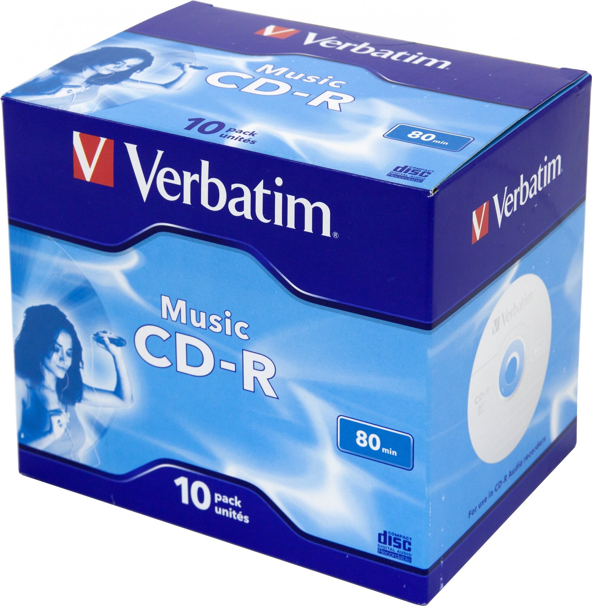 Диск CD-R Verbatim 700Mb Jewel case (10шт) (43365)