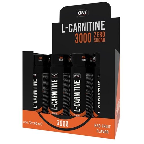 QNT L-Carnitine 3000, 80 мл., красные фрукты qnt l carnitine 3000mg red fruit flavor 12 80ml l карнитин 3000 со вкусом красные фрукты 12 80 мл