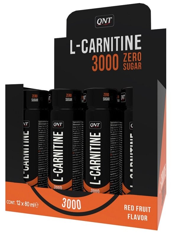 L-Carnitine 3000, 80 мл x 12, Red Fruits / Красные Фрукты