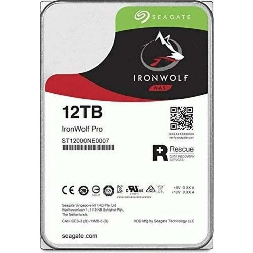 Жесткий диск HDD Seagate SATA3 12Tb IronWolf Pro NAS 7200 256Mb 1 year ocs 4580100₽