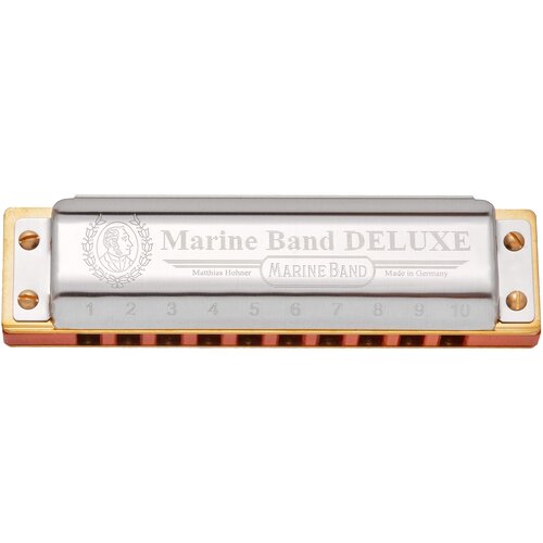 Губная гармошка Hohner Marine Band Deluxe 2005/20 (M200512X) B, серебристый