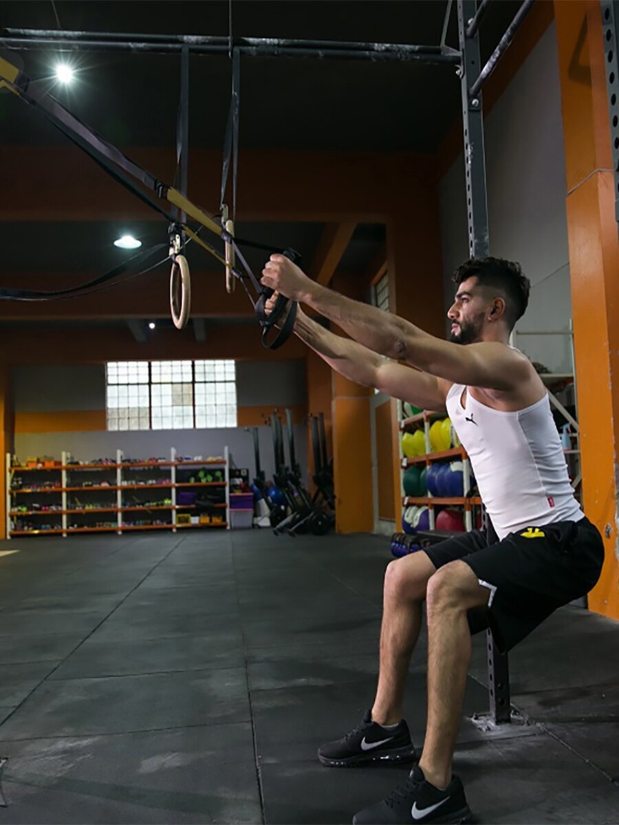 Петли тренировочные Suspension Training со страховочной петлёй (цвет хаки)