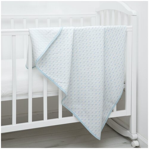 Плед детский теплый хлопковый двухсторонний для новорожденных 100х118 Baby nice детский плед одеяло для новорожденных