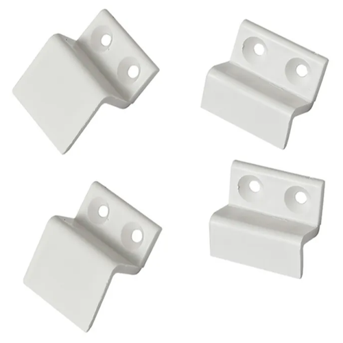 Крепление для москитной сетки (верх - 2шт, низ - 2шт.), белый пластик , 4 шт. крепление для москитной сетки верх 2шт низ 2 шт металл цвет белый