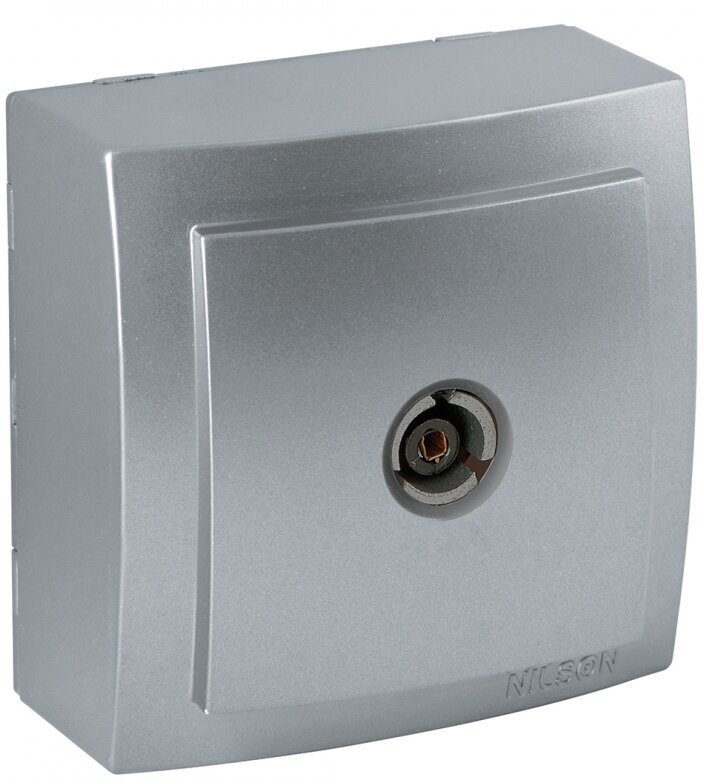 фото Розетка ТВ Концевая о/п Серебро THEMIS NILSON (1/10/100) 26131033