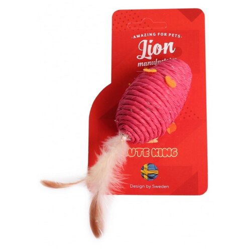 Lion игрушка Эко Мышка для кошек (7,6 см.) эко игрушка для кошек lion шарик