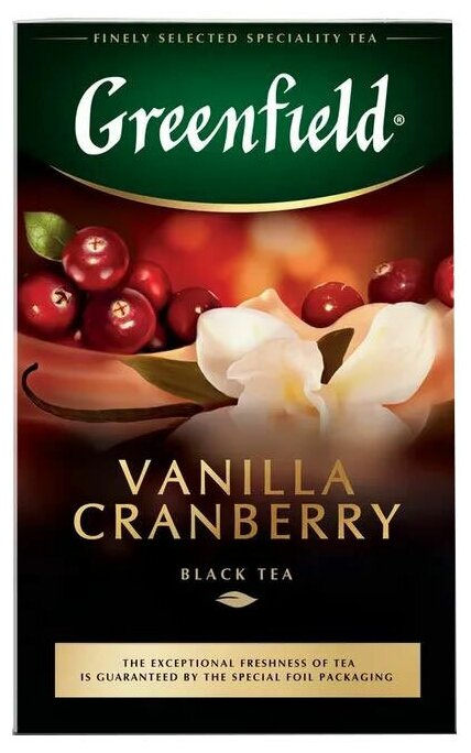 Чай черный Greenfield Vanilla Cranberry, 100 г, 1 уп.