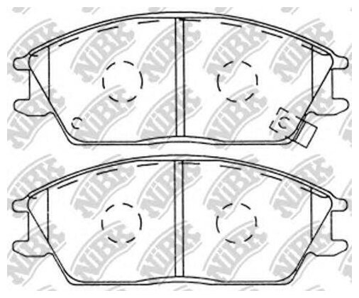 Колодки тормозные дисковые NIBK PN0091
