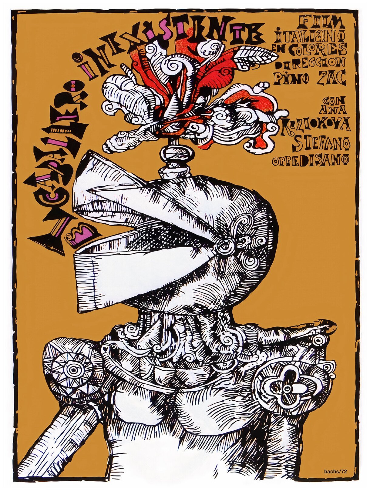 Постер / Плакат / Картина на холсте Рыцарь с перьями