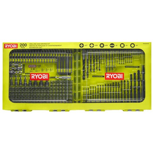 Ryobi Набор сверл и бит (200 шт.) Ryobi rakdd200 5132004668