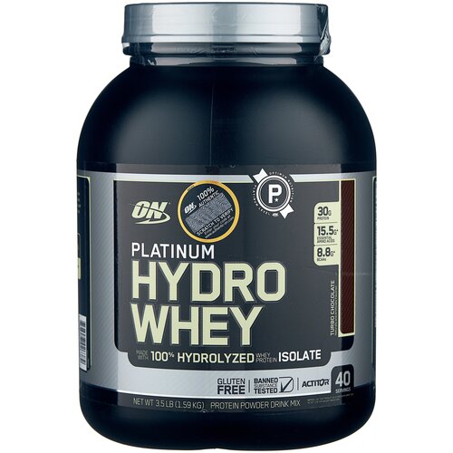 Протеин Optimum Nutrition Platinum Hydro Whey, 1590 гр., шоколад гидролизованный изолят optimum nutrition platinum hydrowhey eu 1600 г 3 5lb клубника