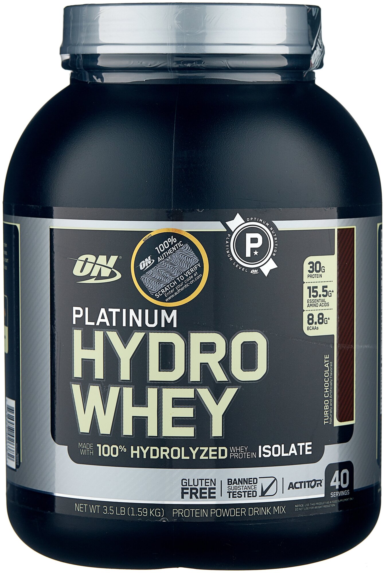 Протеин для спорсменов Optimum Nutrition Platinum HydroWhey 3,5 lb Turbo Chocolate