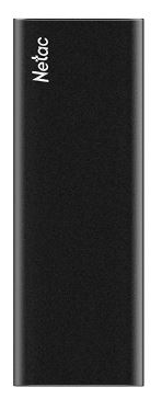 Netac Z SLIM Black 1TB USB 3.2 Gen 2 Type-C External SSD R/W up to 550MB/480MB/s with USB-C to USB-A cable and USB-A to USB-C adapter 3Y wty