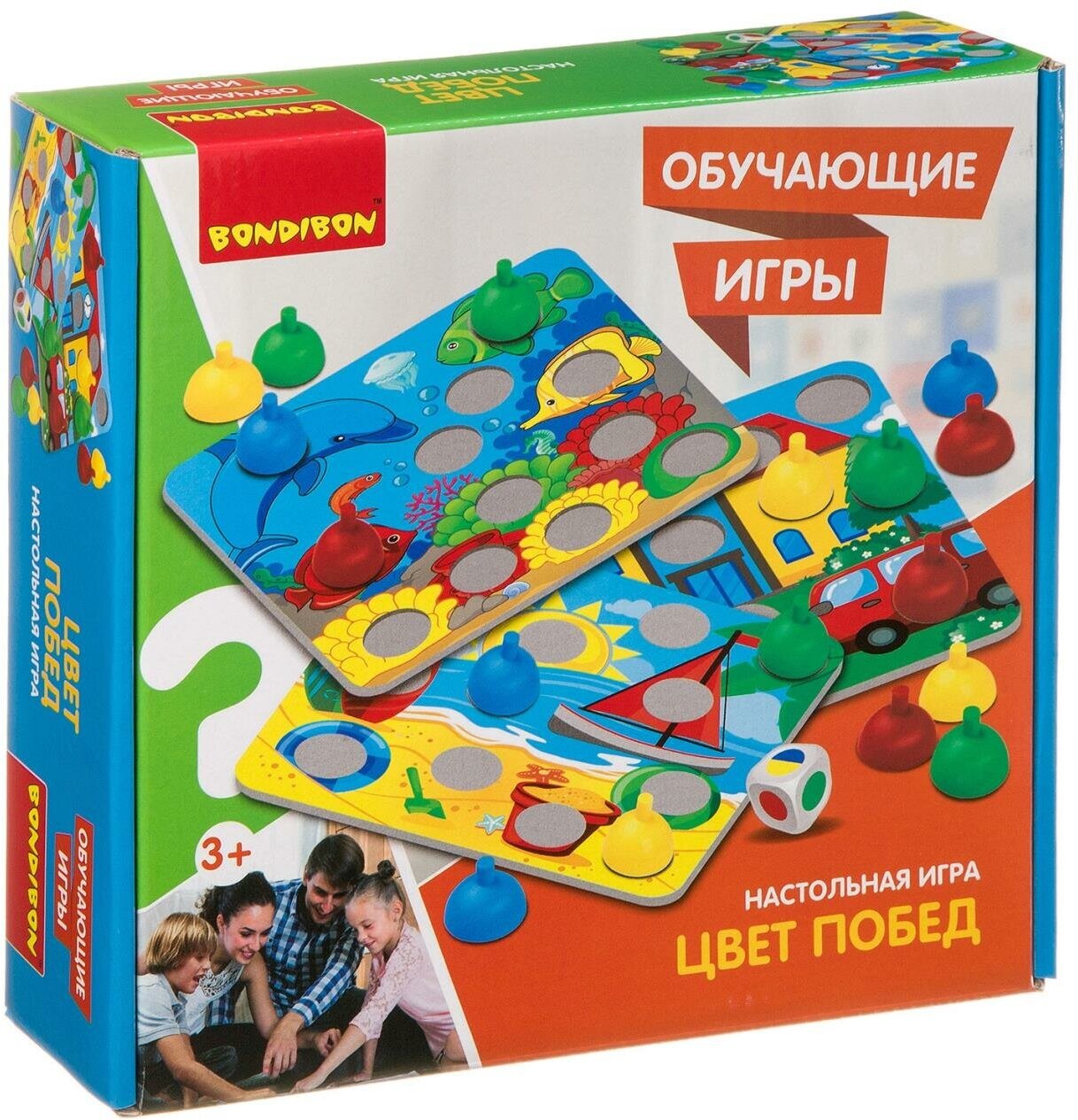 Обучающие игры Bondibon Настольная игра "цвет побед", BOX 22x5,6x21 см