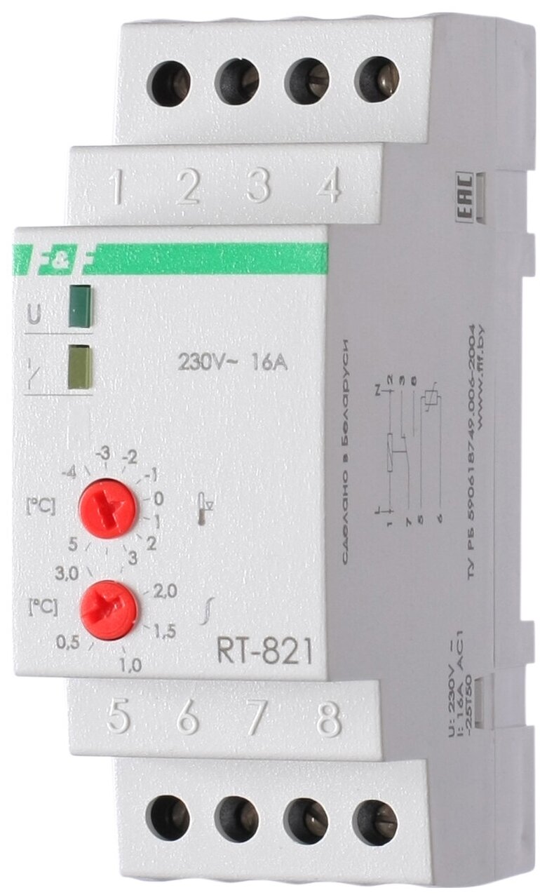 Терморегулятор F&F RT-821 белый