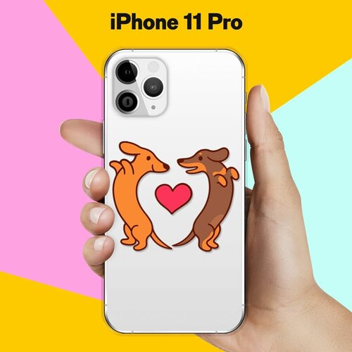 Силиконовый чехол Love Таксы на Apple iPhone 11 Pro силиконовый чехол таксы на apple iphone 12 pro