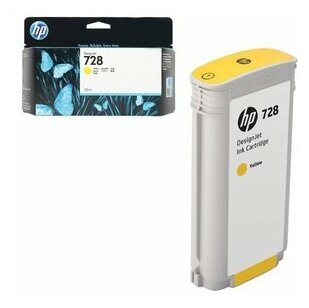 Картридж струйный HP 728 F9J65A желтый