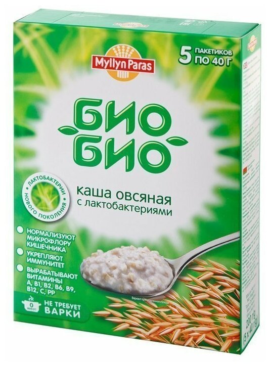 Каша Myllyn Paras Bio-Bio овсяная, 200г.