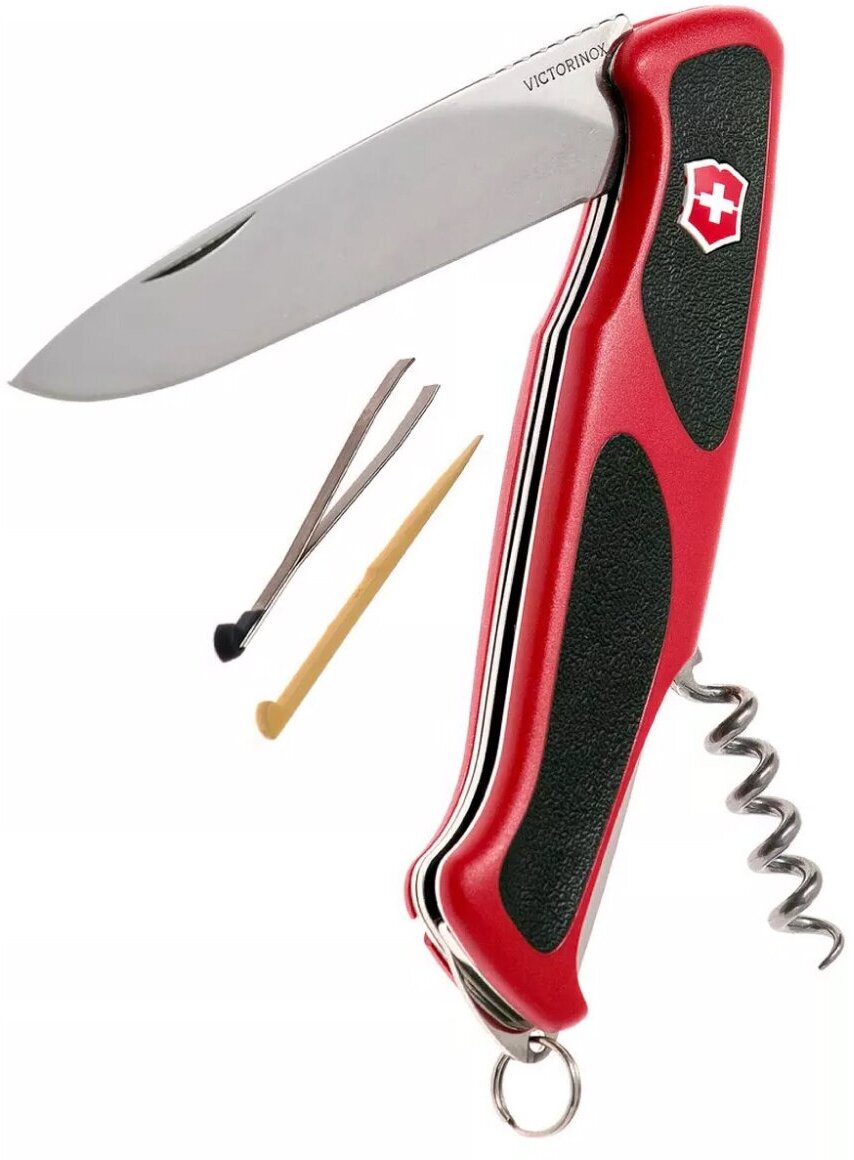 Нож перочинный Victorinox RangerGrip 52 (0.9523.C) 130мм 5функций красный/черный карт.коробка - фото №10