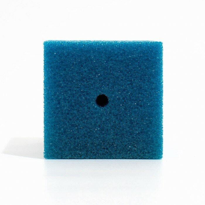 Губка прямоугольная для фильтра № 15, крупнопористая, 12 х 12 х 20 см, синяя 3266495 - фотография № 3