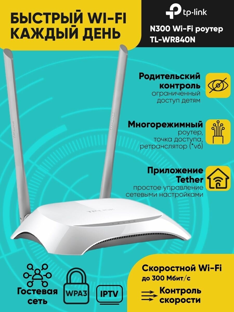 Wi-Fi роутер TP-LINK TL-WR840N