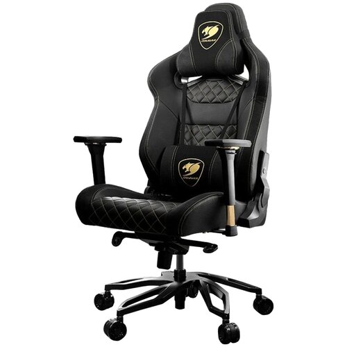 фото Компьютерное кресло cougar throne royal игровое, обивка: искусственная кожа, цвет: черный