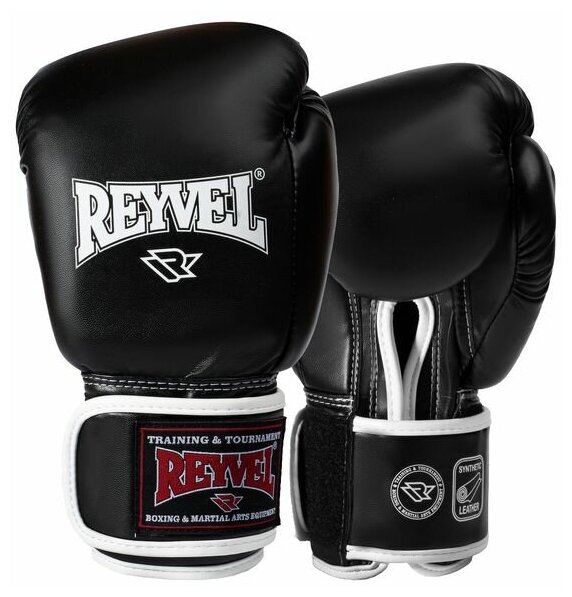 Перчатки боксёрские винил 80 черный - Reyvel - Черный - 14 oz