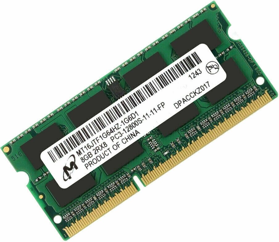 Оперативная память Micron DDR3 SO-DIMM 8Gb 1.5V 1600Mhz для ноутбука