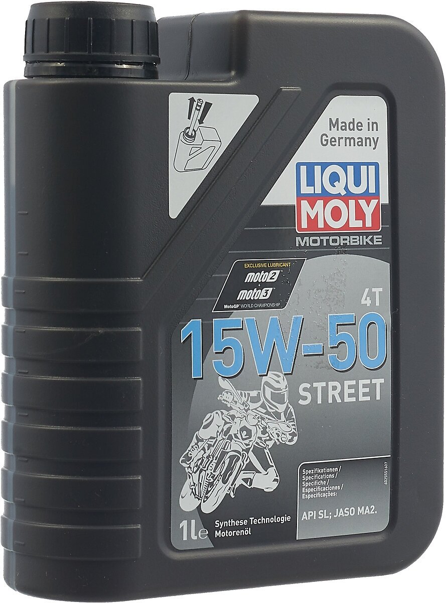 Масло для мототехники LIQUI MOLY MOTORBIKE 4T STREET 15W50 синтетика 1 л 2555