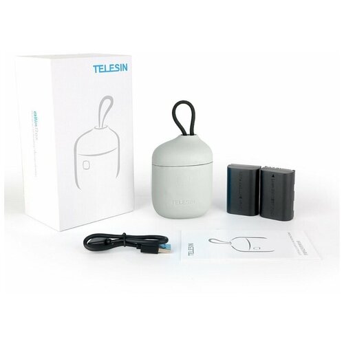 фото Telesin зарядное устройство allin box + 2 акб lp-e6 canon