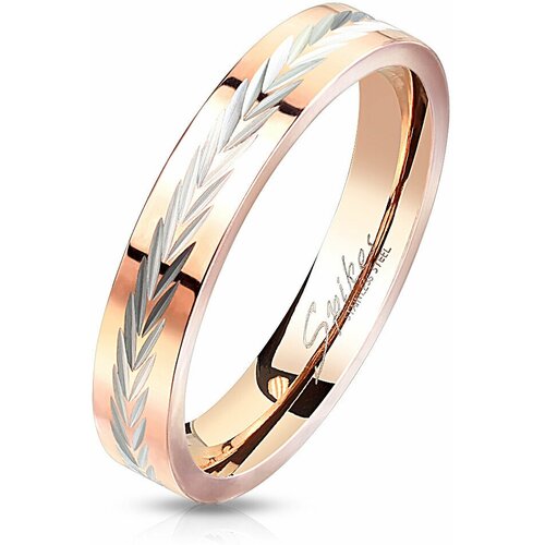 фото Кольцо обручальное spikes, размер 16, золотой