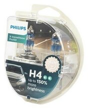 Philips Лампа галоген. H4 12 V 60/55 W X-TremeVision PRO150 (+150%) (к-т) "Philips"