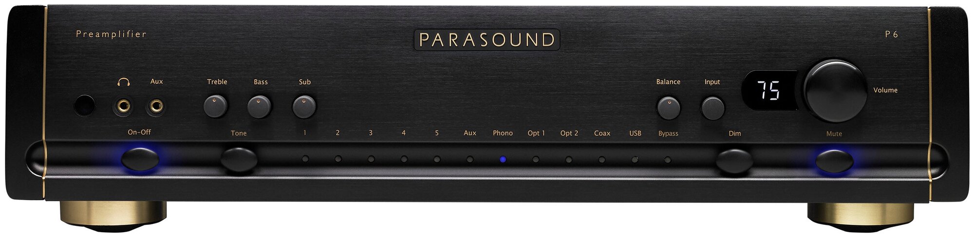 Предварительный усилитель стерео Parasound Halo P6, black