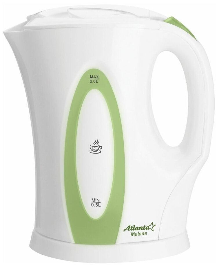 Чайник Atlanta ATH-2304, белый/зеленый